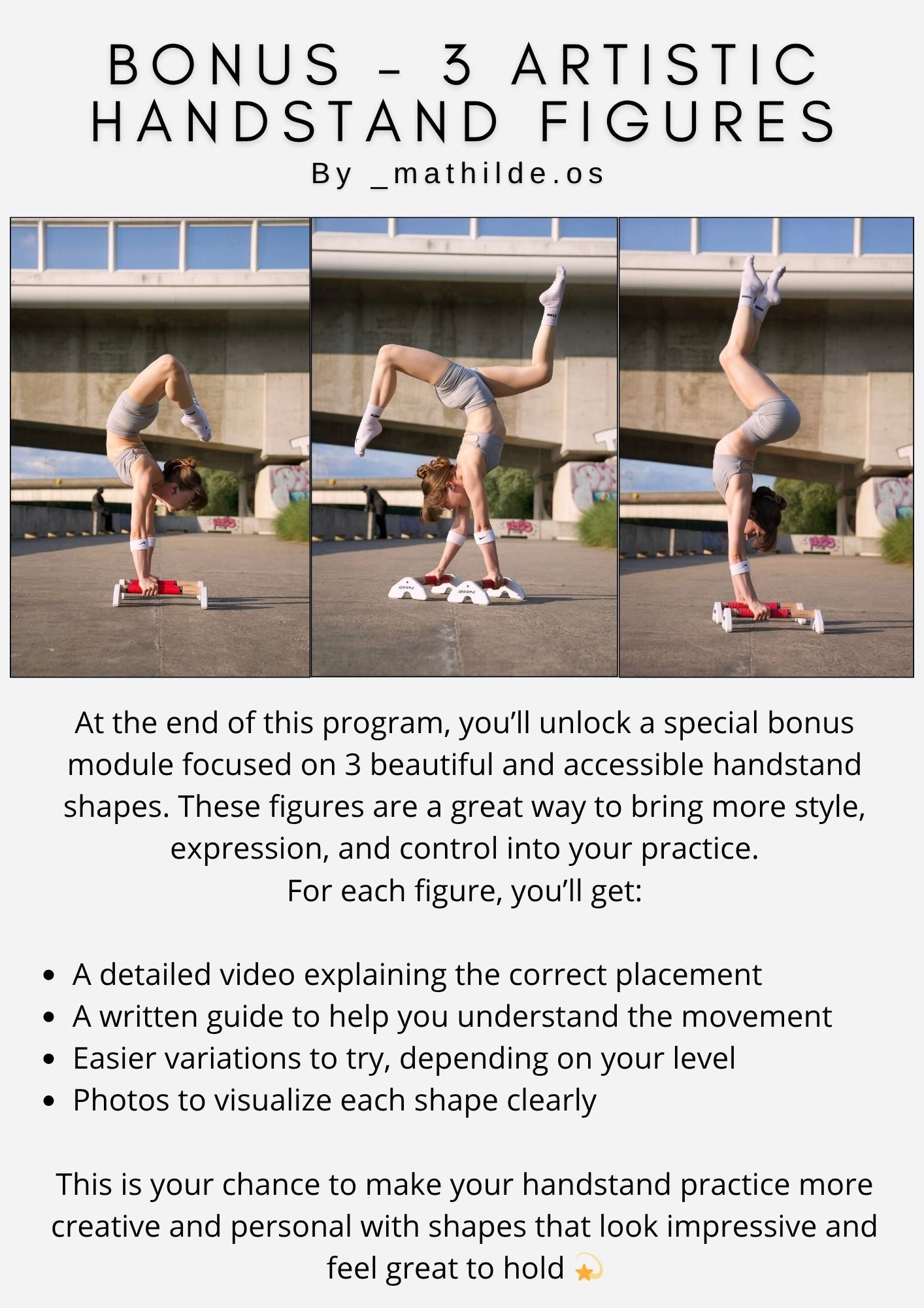 Get your Artistic Handstand in 1 month