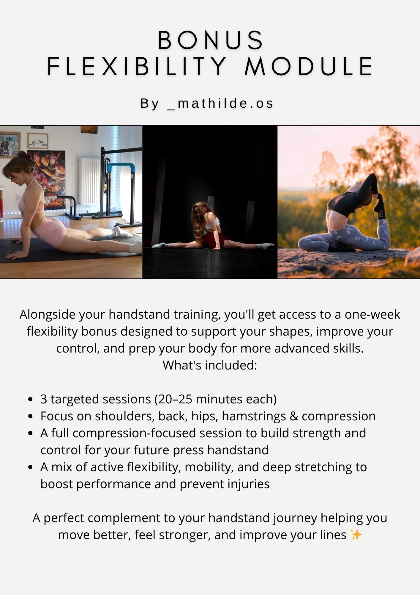 Get your Artistic Handstand in 1 month